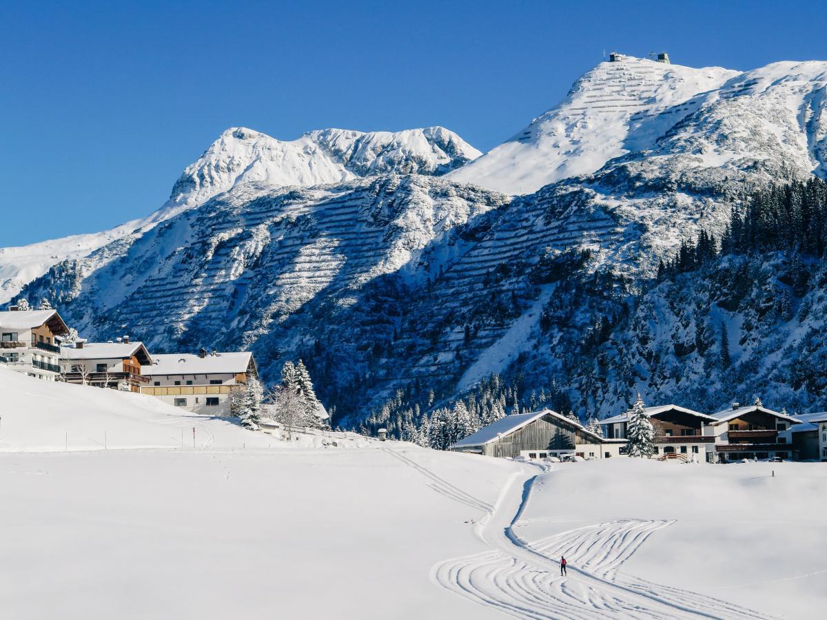 Winterpanorama in Lech am Arlberg 