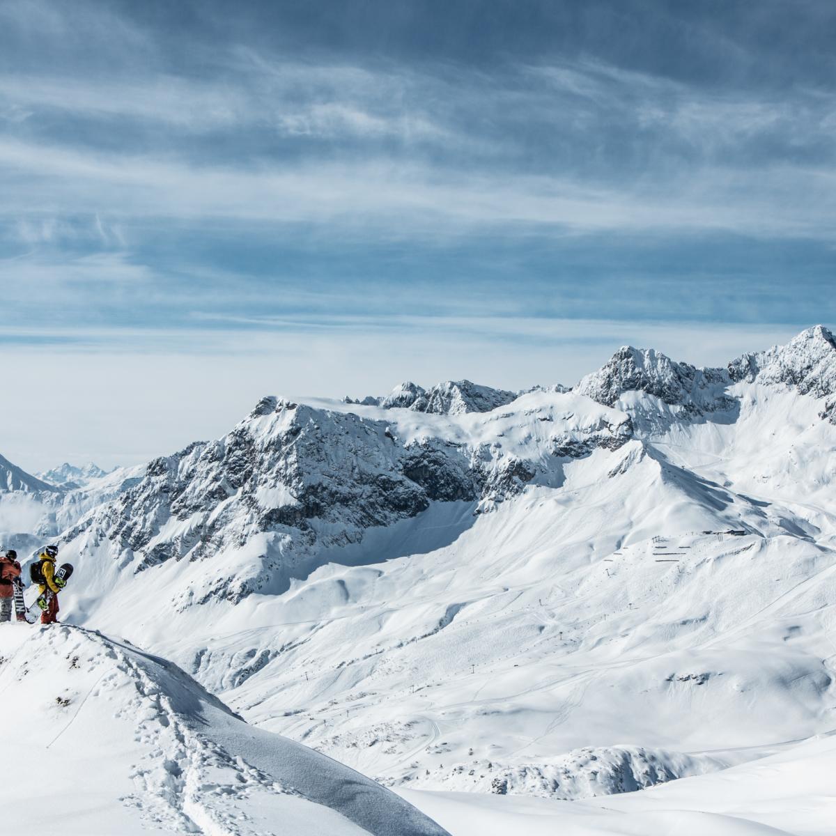 Snowboarden in Lech