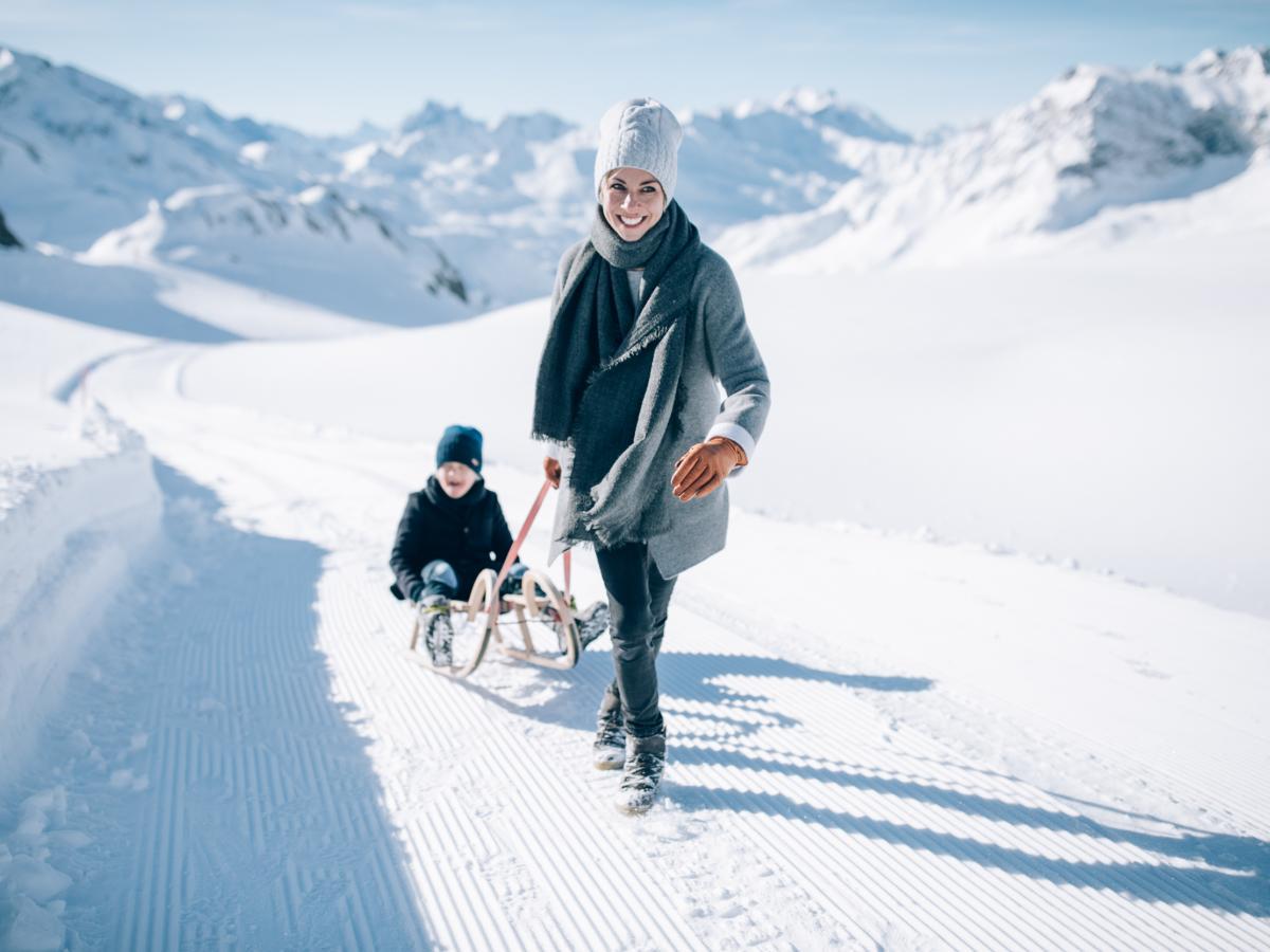 Winterwandern mit der Familie in Lech am Arlberg